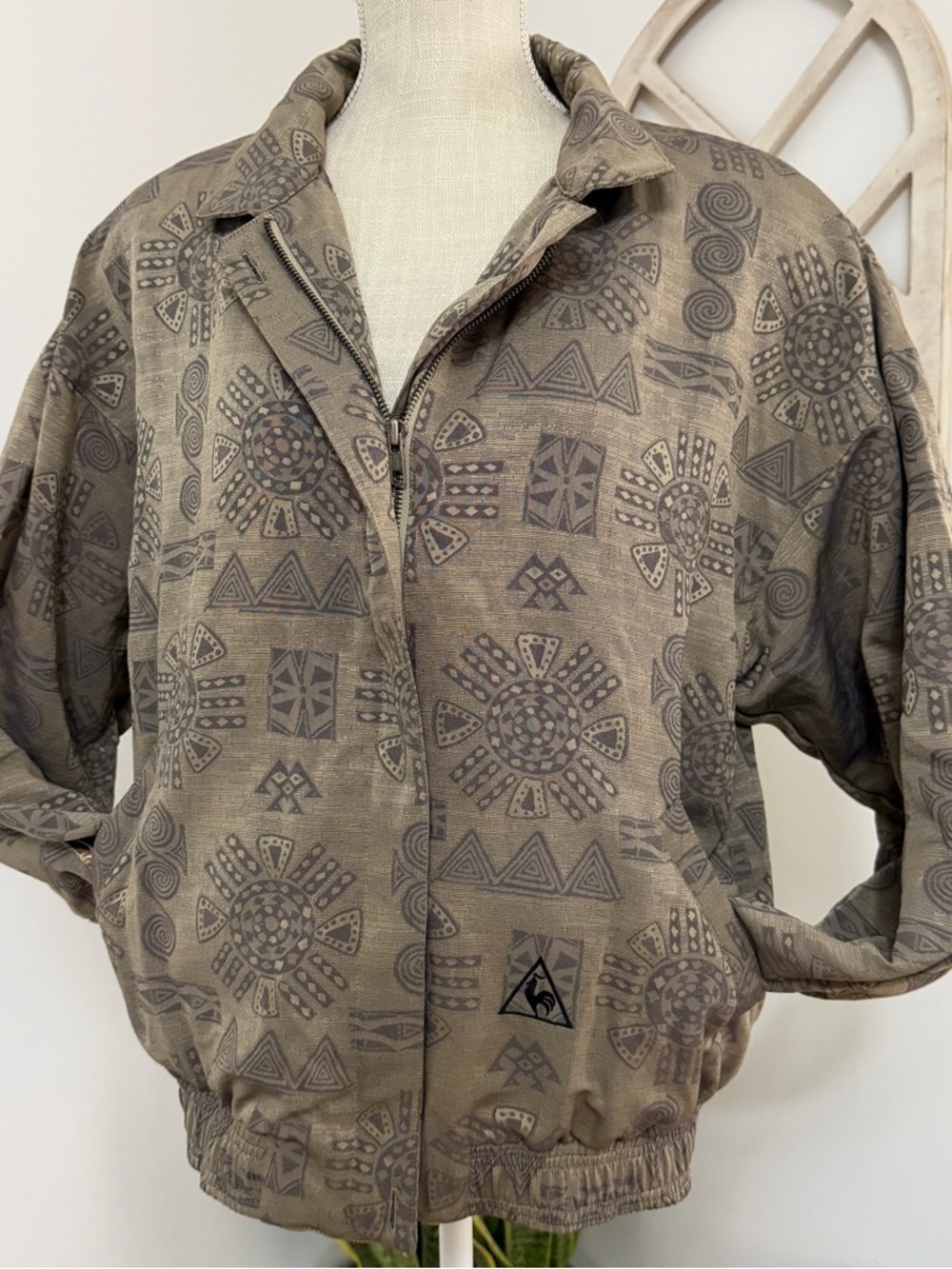 Vintage Le Coq Sportif Jacket Full Zip Windbreaker Women’s Size Large